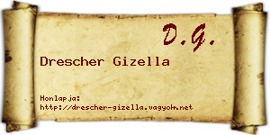 Drescher Gizella névjegykártya